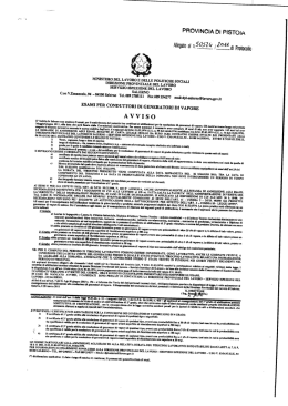 Page 1 PROVINCIA DI PISTOIA Allegato al n.~&Atilde;o...5.&Atilde;f&iacute; /di