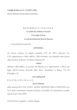 Consiglio di Stato, sez. IV, 7.12.2015 n. 5565