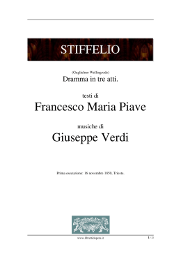 STIFFELIO Francesco Maria Piave Giuseppe Verdi