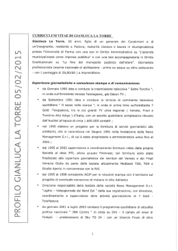 profilo gianluca la torre 05/02/2015