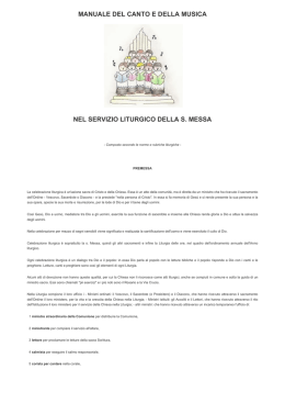 MANUALE DEL CANTO E DELLA MUSICA NEL SERVIZIO
