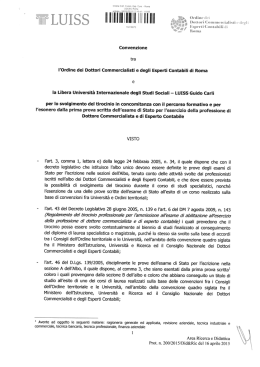 Convenzione - LUISS Guido Carli
