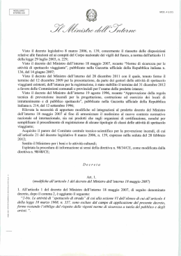 Decreto - Ordine Architetti, Pianificatori, Paesaggisti e Conservatori