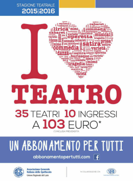 sfoglia la brochure. - Abbonamento per Tutti