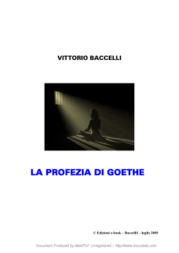 La profezia di Goethe - Vittorio Baccelli