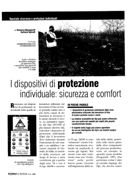 Speciale sicurezza e protezioni individuali