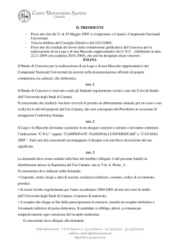 IL PRESIDENTE - Università degli Studi di Catania