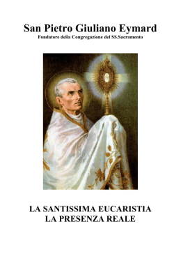 La Santissima Eucaristia