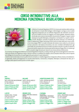 corso introduttivo alla medicina funzionale regolatoria