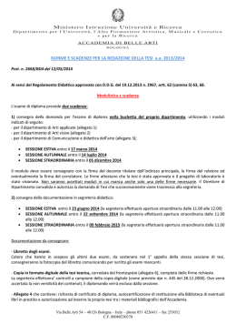 norme presentazione tesi 2013-14 - Accademia di Belle Arti Bologna