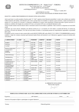 Laboratori pomeridiani scuola Verdi