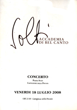 accademia ` di bel canto - Nando Peretti Foundation