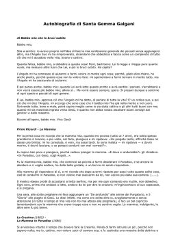 Autobiografia - Adorazione eucaristica