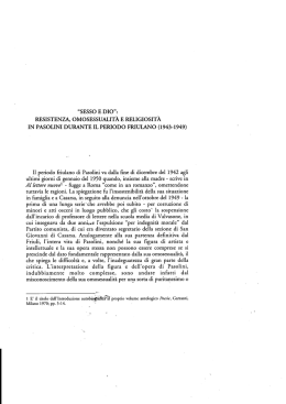&ldquo;sesso e dio&rdquo;: resistenza, omosessualit&agrave; e religiosit&agrave; in pasolini