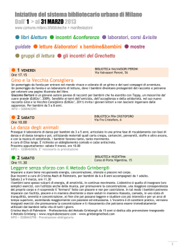 Iniziative del sistema bibliotecario urbano di Milano