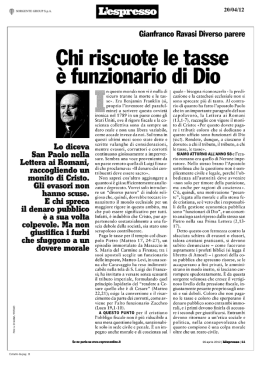 Lo diceva San Paolo nella