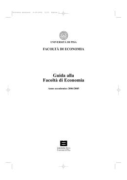 Informazioni utili - Universit&agrave; di Pisa