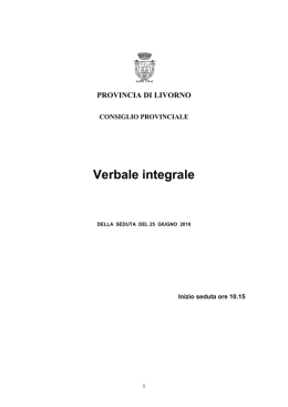 Verbale - Provincia di Livorno