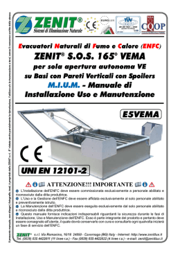 zenit&reg; sos 165&deg; vema - Zenit Produzione di Lucernari, Pensiline