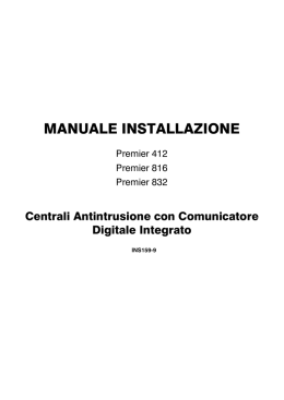 Manuale d`installazione centrali allarme Premier