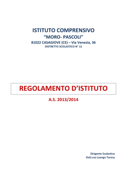 Regolamento di Istituto