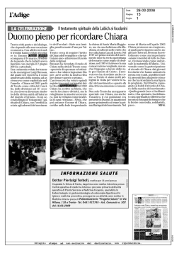 Duomo pieno per ricordare Chiara
