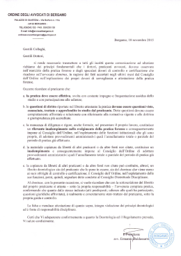 comunicazione ai dominus e ai praticanti