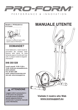 manuale utente - Icon Heath & Fitness
