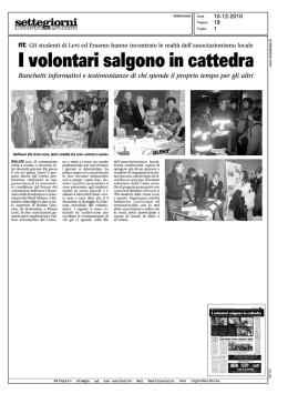 Rassegna stampa 2010 - Fondazione Comunitaria Nord Milano