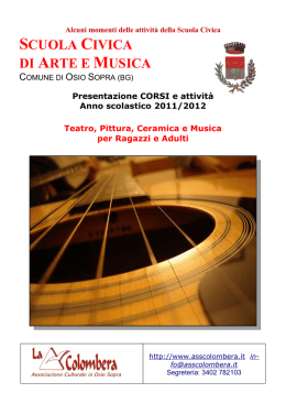 scuola civica di arte e musica - Associazione Culturale La Colombera