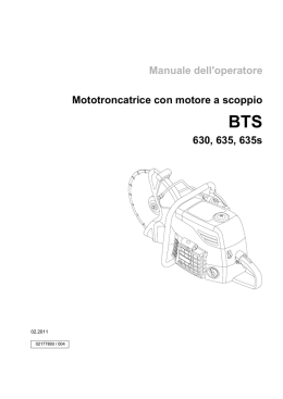 Manuale dell`operatore Mototroncatrice con