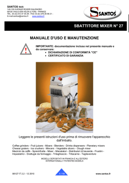 manuale d`uso e manutenzione