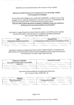 Modulistica per adempimenti norme sulla trasparenza D.lgs. dEi