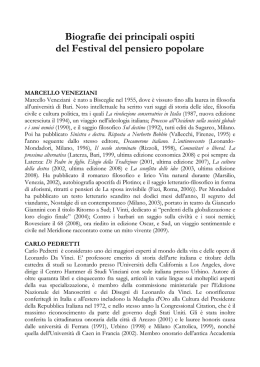 Le biografie degli ospiti del