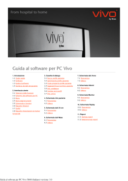 Guida al software per PC Vivo 50/60 (Italiano) versione: 3.0