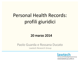 slide - Dal Taccuino al Personal Health Record