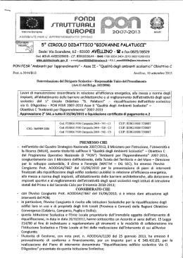 Determina – PON FESR Asse II – Obiettivo C