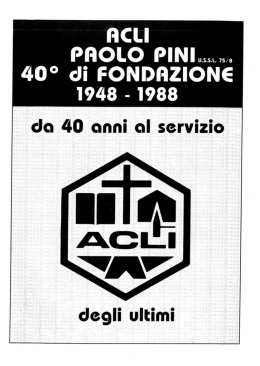 40° anniversario - Nucleo ACLI Sanita`