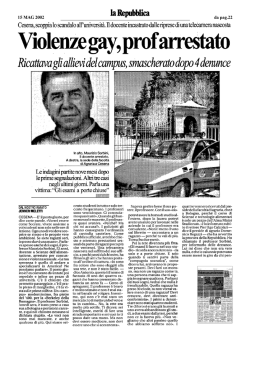 Violenze gay, prof arrestato