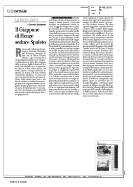 il Giornale - Festival dei Due Mondi