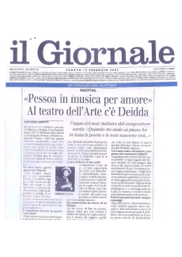 il Giornale - Mariano Deidda