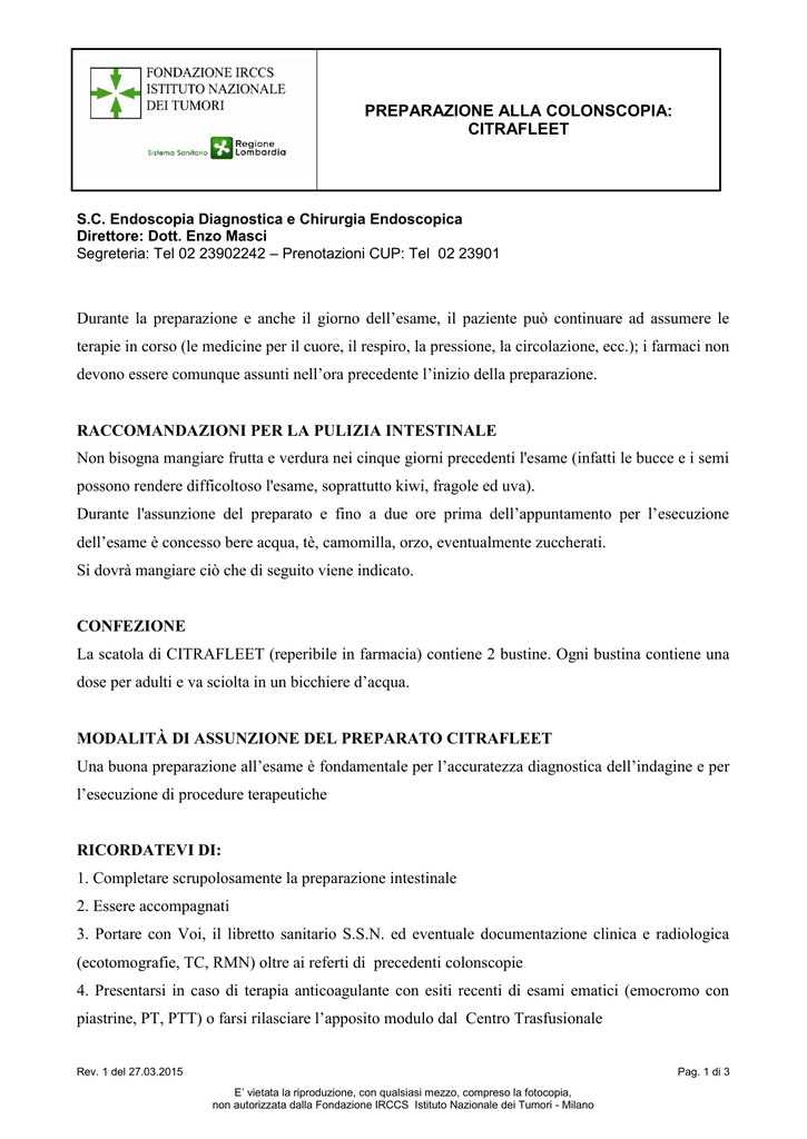 colonscopia dieta tre giorni prima colonscopia dieta tre giorni prima