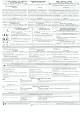 Manuale d`Istruzione d`Uso e Manutenzione - Folke
