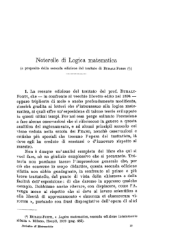 Noterelle di Logica matematica