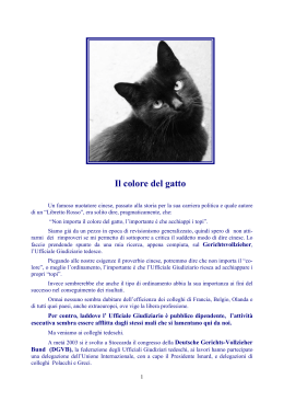 Il colore del gatto - UIUG - Unione Italiana Ufficiali Giudiziari