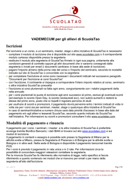 Scarica il VADEMECUM per gli allievi ScuolaTao