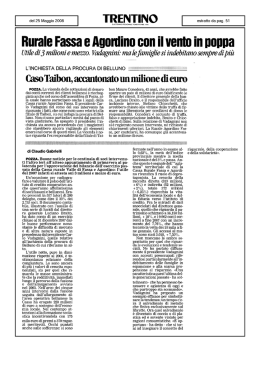 Rassegna Stampa - Federazione Trentina della Cooperazione