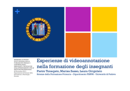 Le esperienze di videoannotazione nella formazione degli