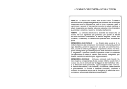 le parole chiave della scuola tonoli