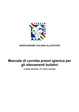 Manuale per gli allevamenti bufalini
